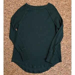 SO Teal Ribbed Knit Sweater